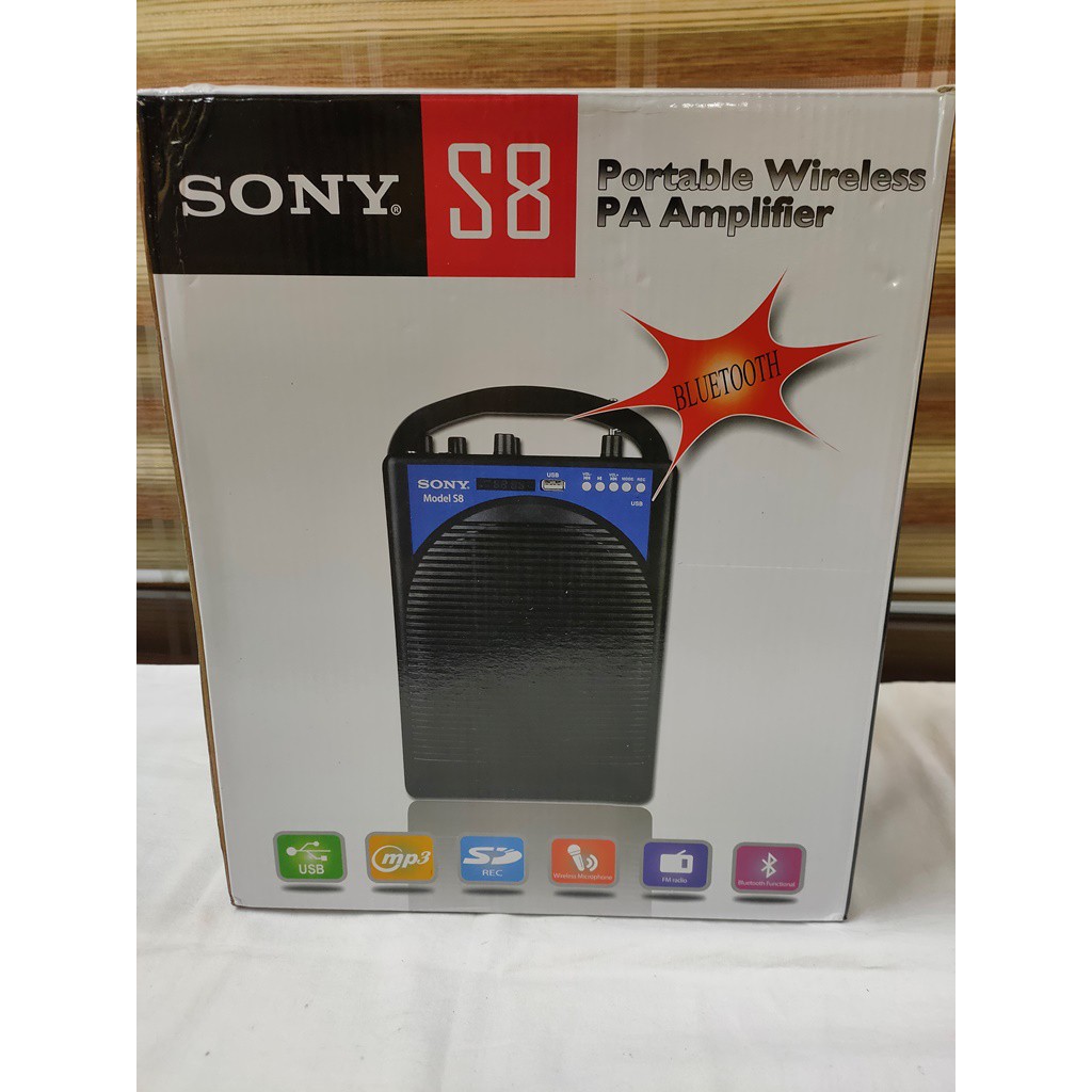 Sony portable amplifier speaker with sale wireless microphone