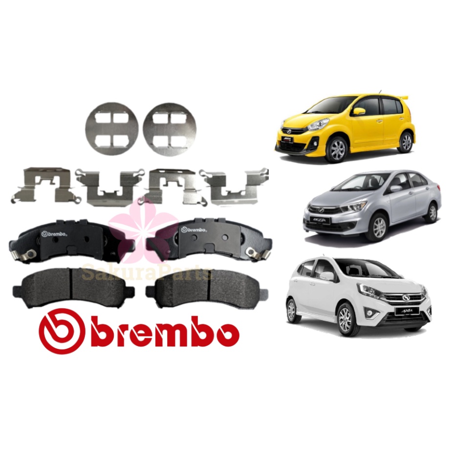 BREMBO Front Brake Pads for Perodua Myvi 2nd Gen / Lagi Best / Axia ...