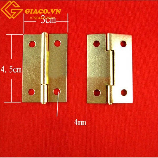 Yellow rectangular hinge 45x30mm(10 pieces) | Shopee Philippines