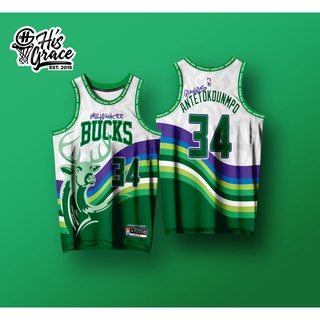 THL X Milwaukee Bucks Concept Jersey Full Sublimation Basketball Jersey  (TOP)