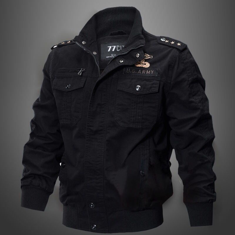 Autumn Winter Men s Jacket Brushed Military Uniform Thickened Middle Aged Young Pure Cotton Plus Size Outdoor Workwear Casual Coat M 6XL Shopee Philippines