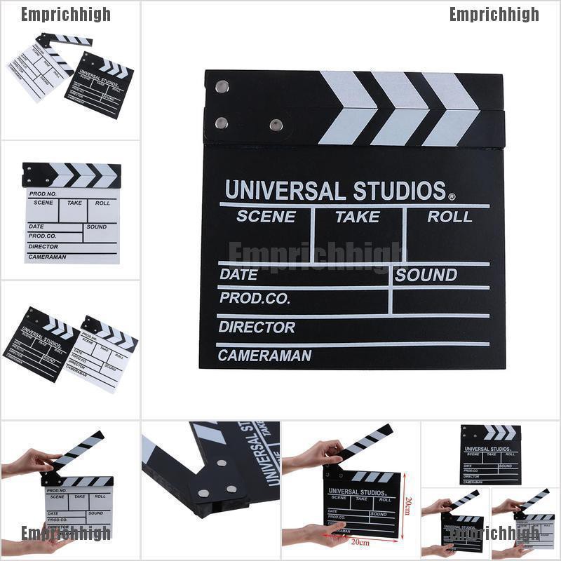 QrhYK Director video acrylic clapboard dry erase tv film movie clapper