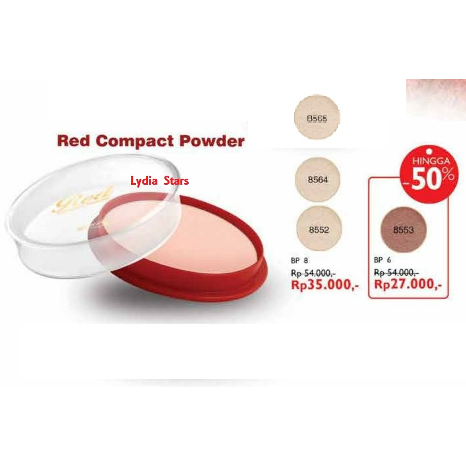 Red Compact Powder My Way Facial Cosmetic Pressed Powder | Shopee ...