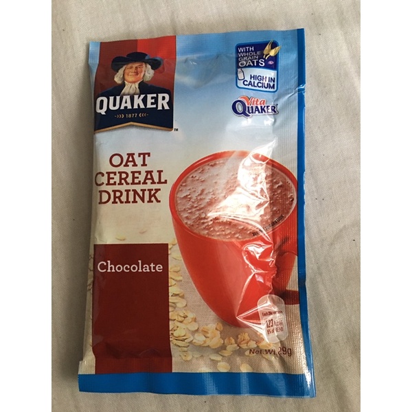 Quaker oat cereal drink Chocolate 29g Shopee Philippines