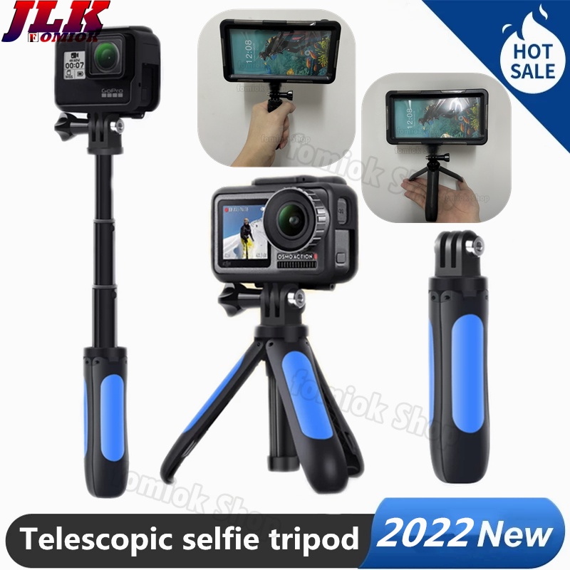 Extendable Handheld Tripod Mount Hand Grip Selfie Stick for Underwater