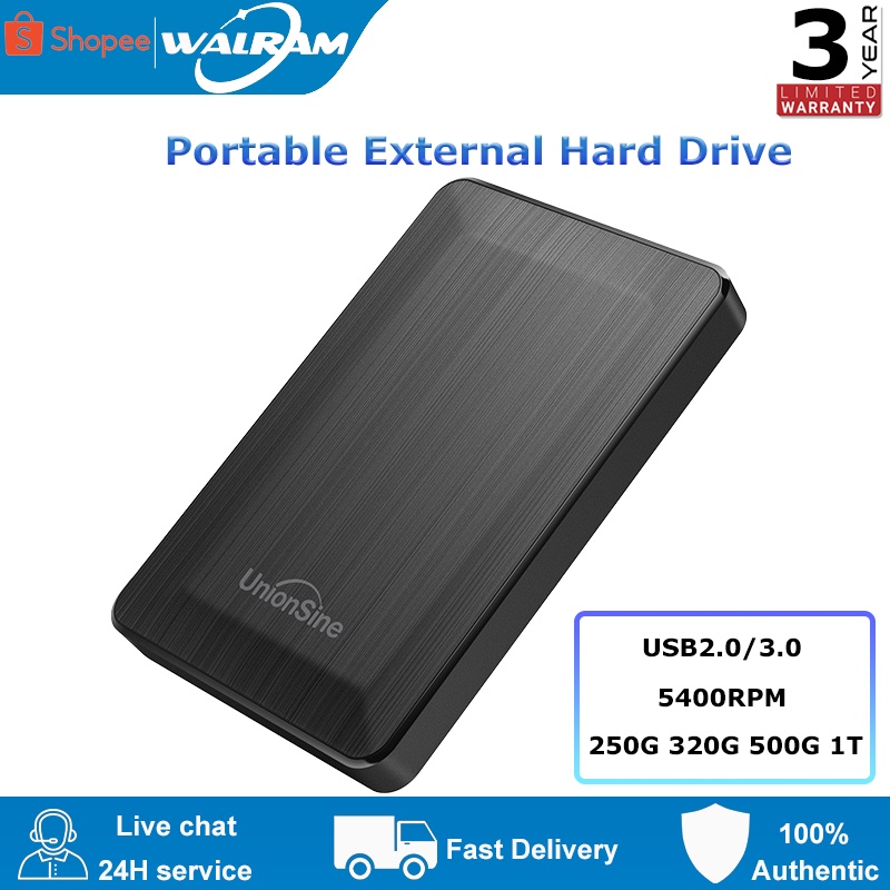 Walram 1TB Portable External Hard Drive 250GB 320GB 500GB Ultra Slim