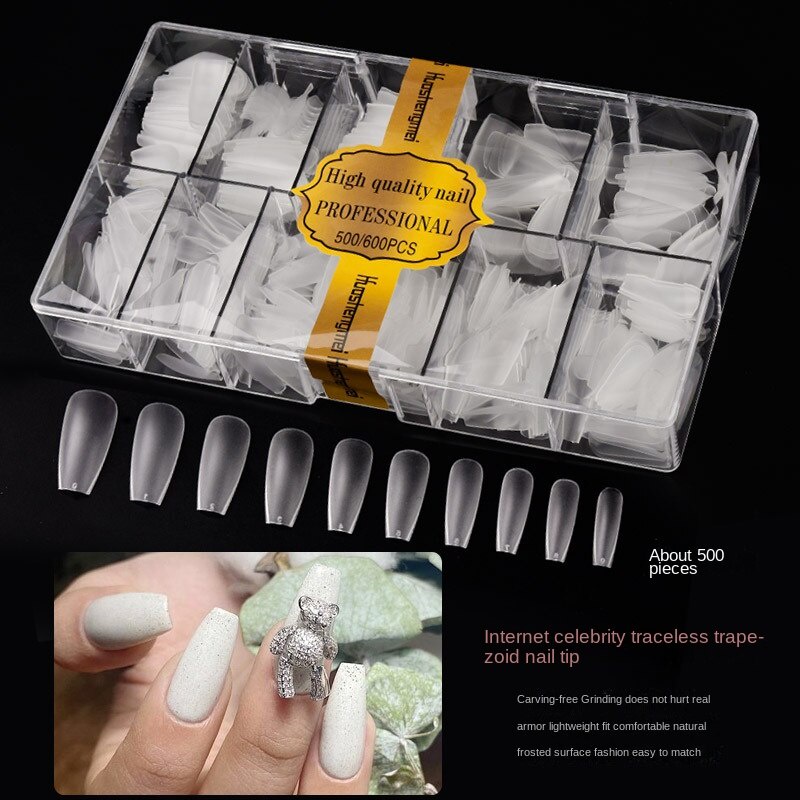500pcs frosted nonmarking false nail pieces / Ultrathin nonmarking