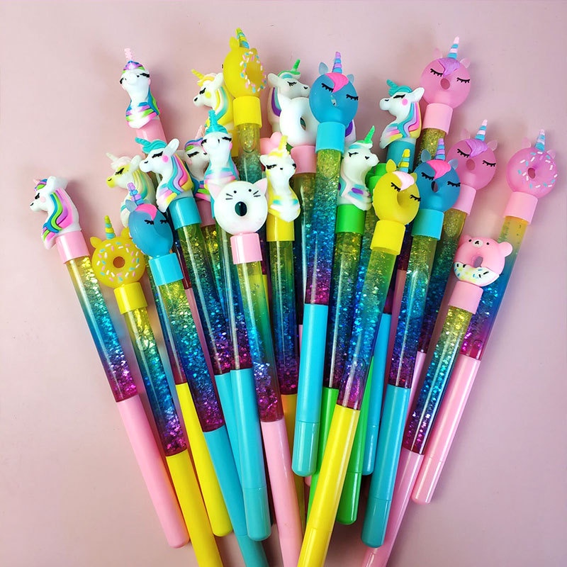 Crystal Water GLITTER GEL PEN With Cute Character MOTIF/GLITTER PEN/PEN
