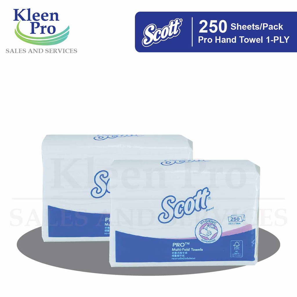 SCOTT ProTM 26165 Multi Fold Towel ( 16 packs x 250 pieces ) | Shopee ...