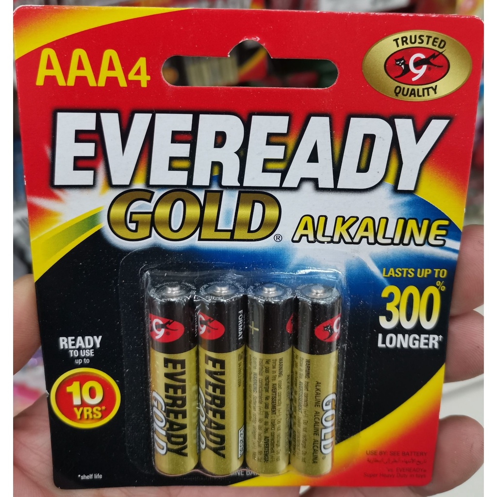 Eveready Gold Alkaline Batteries Aaa 4pcs Sale Price Shopee Philippines 1590