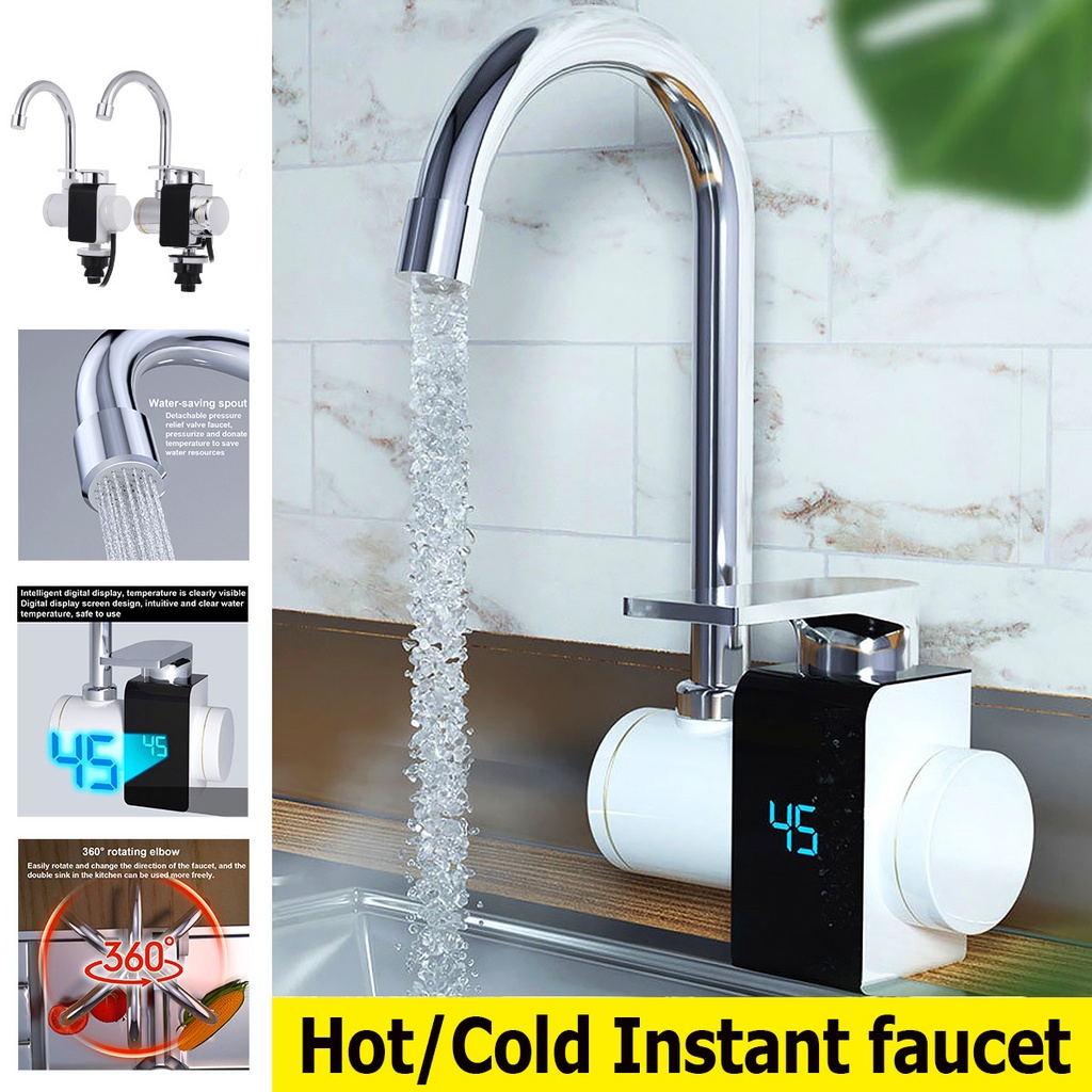 220V Electric Kitchen Water Heater Tap Instant Hot Water Faucet Heater ...