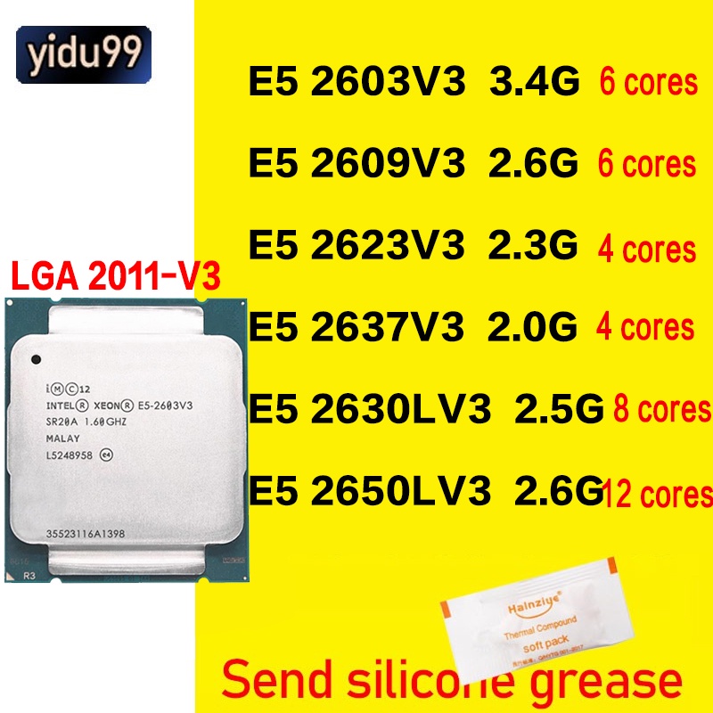 Intel Xeon E5-2603 v3 2609v3 E5 2623V3 2637 2643 2667 E5 2630LV3 E5 ...