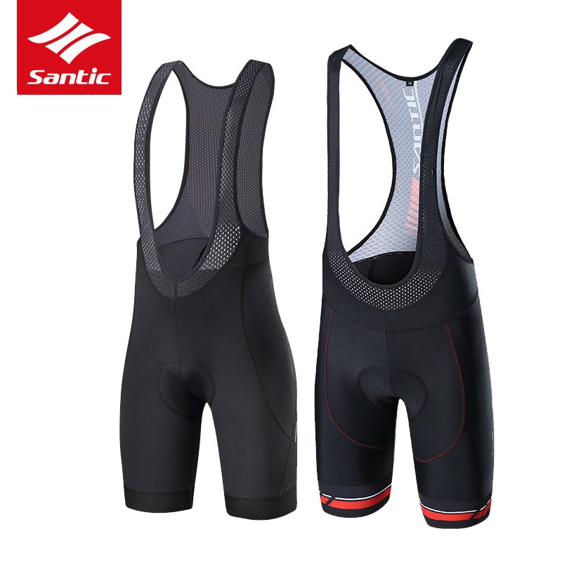 Santic Original Cycling Bib Shorts Pro Team Men MTB Road Bike Shorts Mesh Breathable Bicycle Shorts