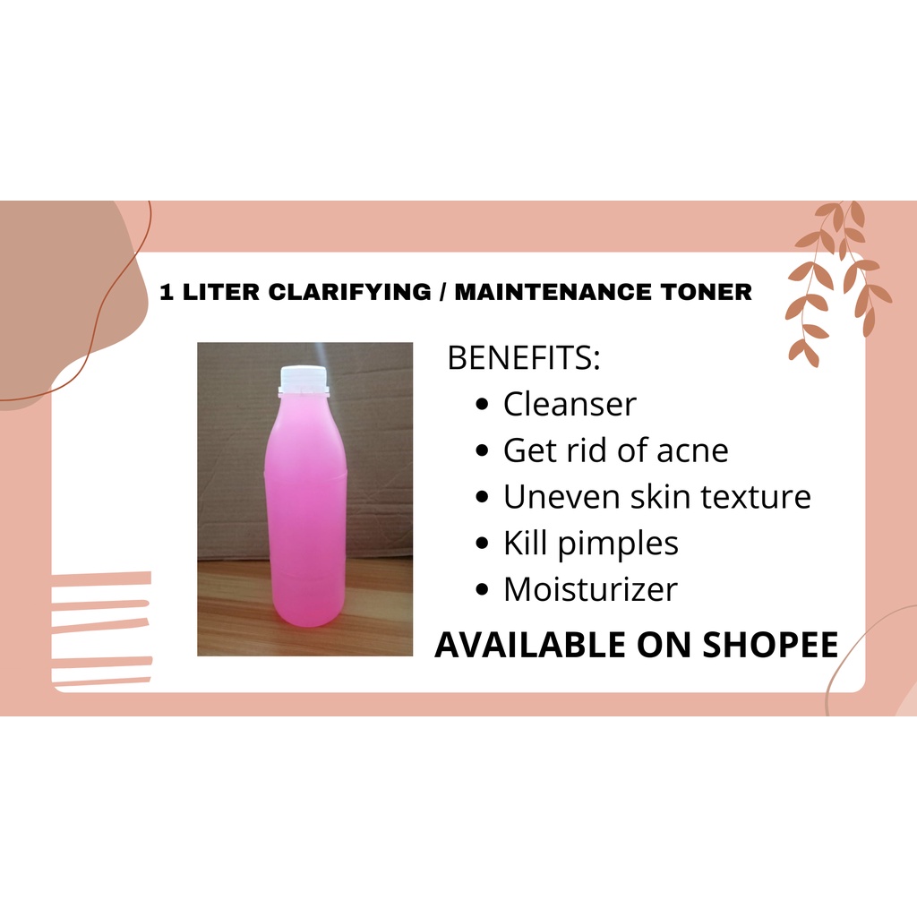 1 Liter Clarifying Toner (Maintenance Toner) Dermatologist Tested ...