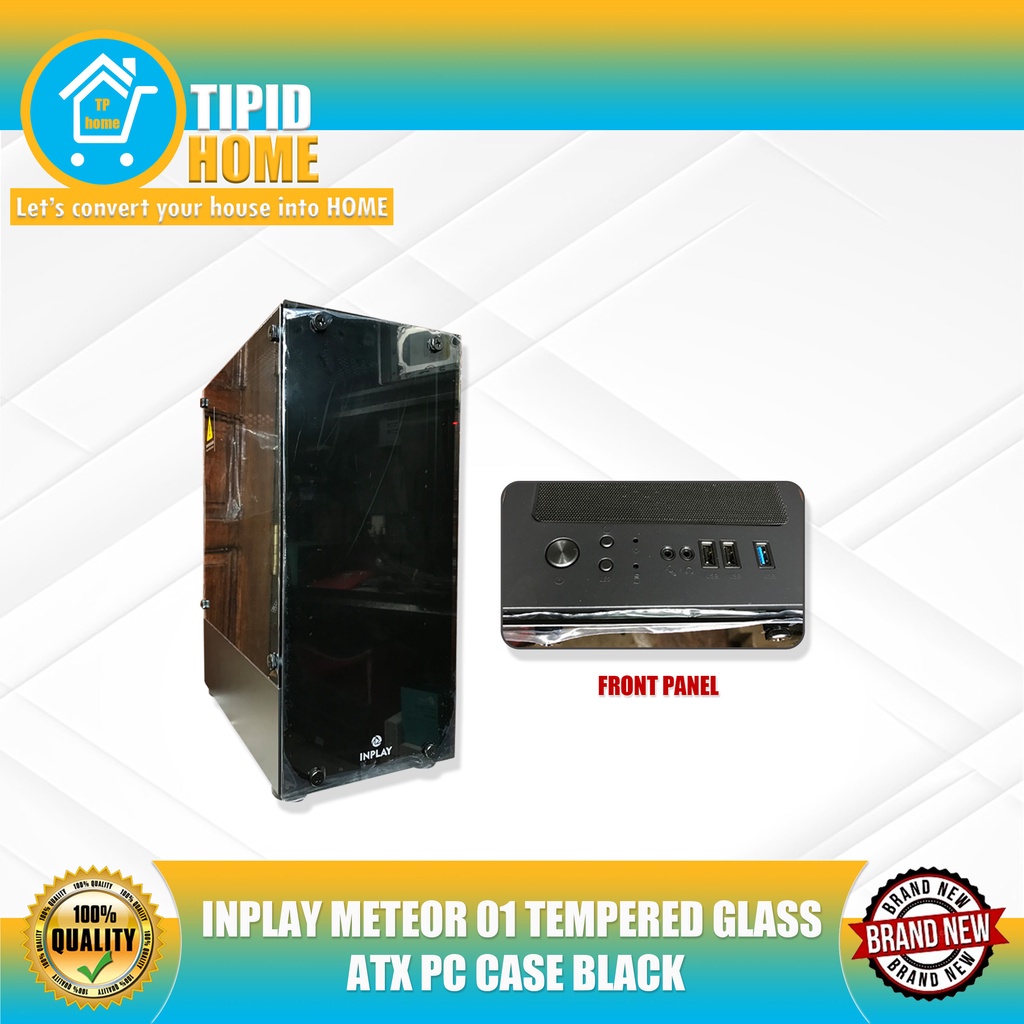 Inplay Meteor 01 Tempered Glass Atx Pc Case Black Shopee Philippines