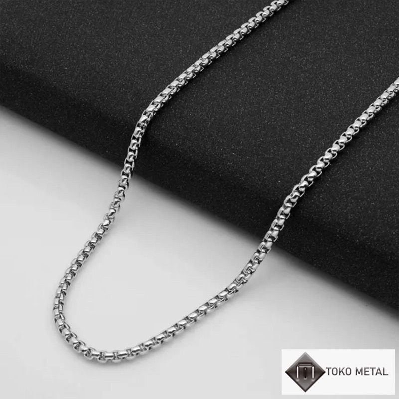 2mm Stainless Steel ROLLO TITANIUM Necklace Forever [TokoMetal ...