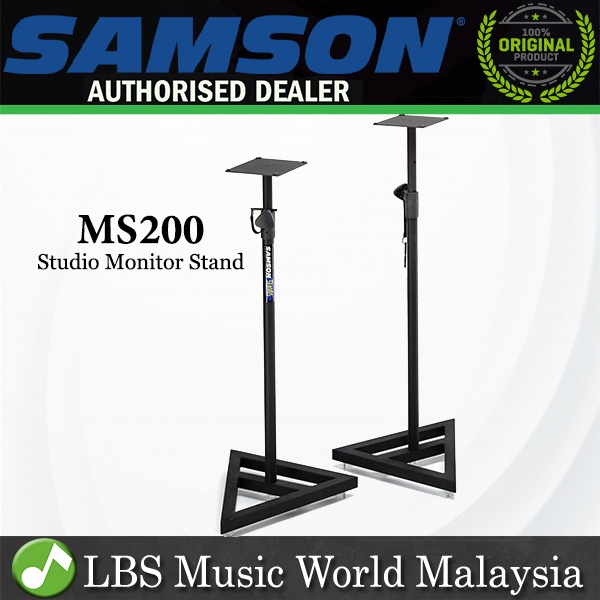 Samson MS200 Heavy Duty Studio Monitor Stand Pair (MS 200) | Shopee ...