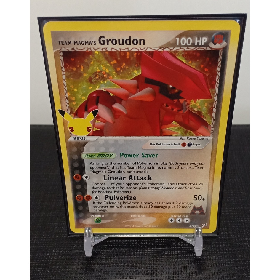 Pokemon TCG Grade A Team Magma Groudon (9/95) Holo (EN Version ...