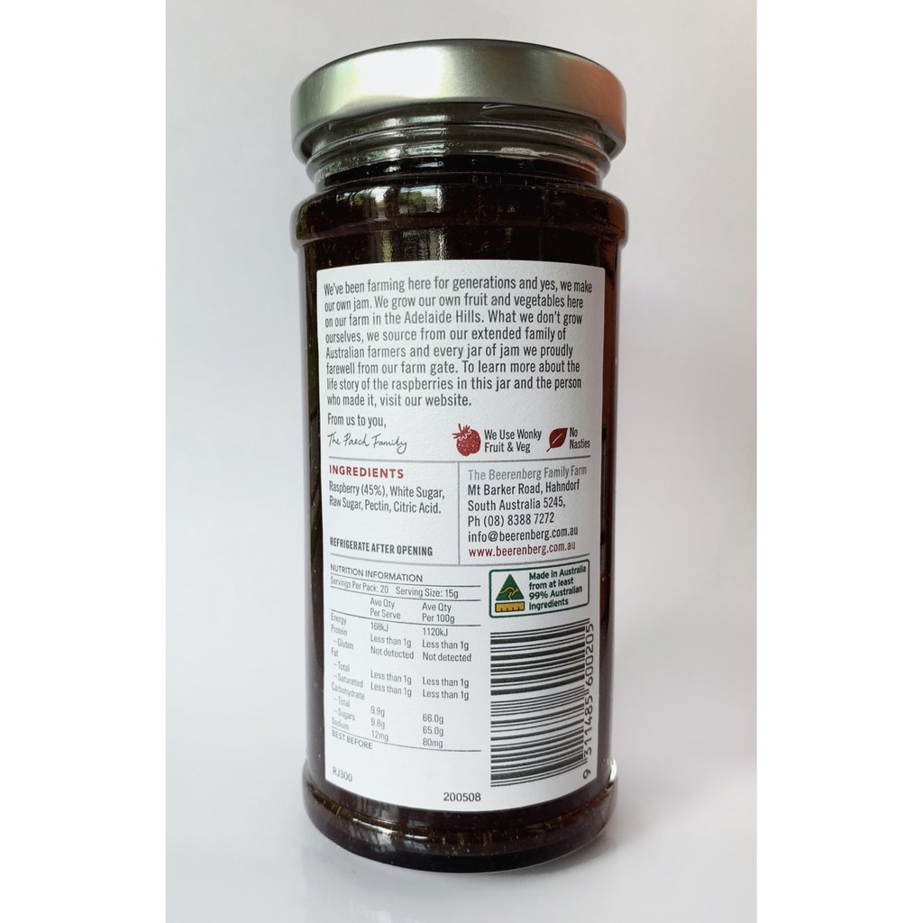 Beerenberg Australian Raspberry Jam 300g | Shopee Philippines