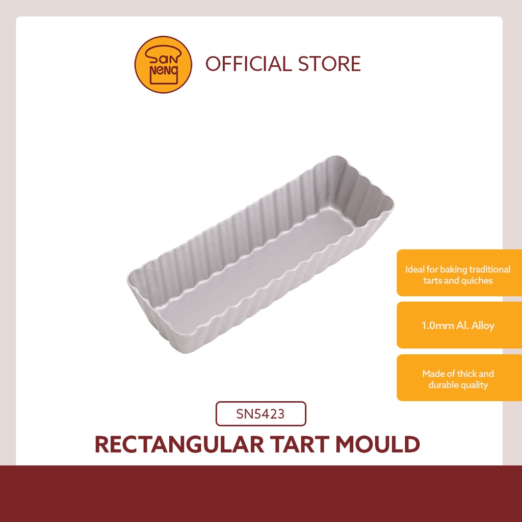 Sanneng Rectangular Fluted Tart Mould (Anodized) (SN5423) | Shopee ...