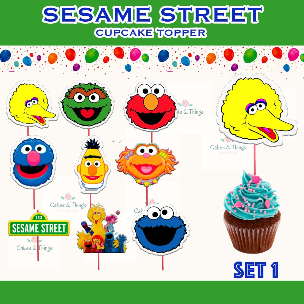 sesame-street-cupcake-dessert-topper-30pcs-shopee-philippines