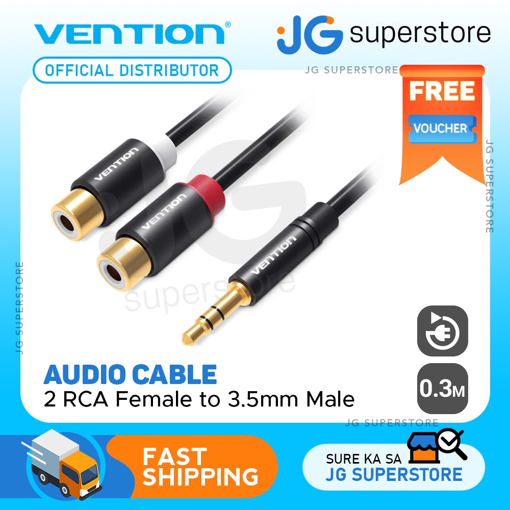 Vention RCA Cable 3.5mm à 2RCA Splitter RCA Jack 3.5 Cable RCA
