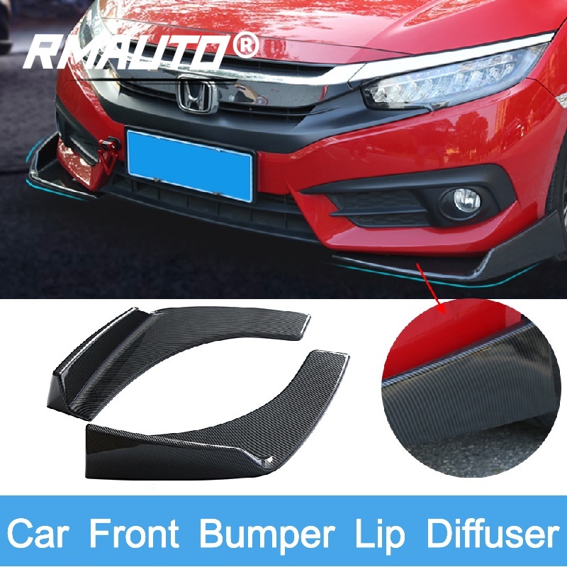 2Pcs Universal Car Front Bumper Lip Diffuser Splitter Spoiler Scratch ...