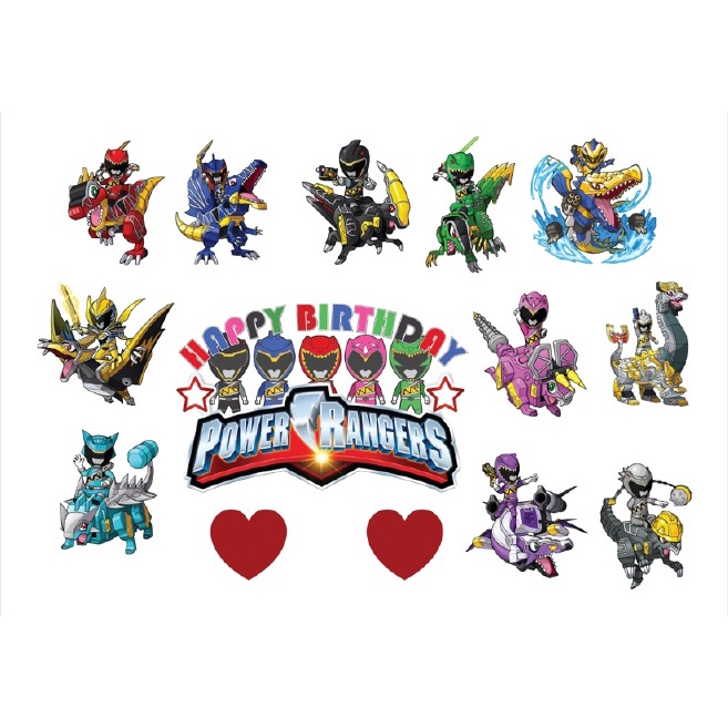 POWER RANGERS CHIBI Cake Topper Cupcake Topper Kek Topper | Shopee ...