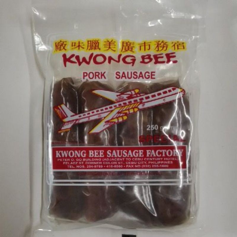 Kwong Bee Chinese Special Pork Sausage 250g & 500g Shopee Philippines
