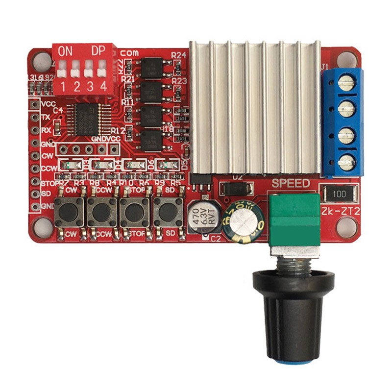 120W 5A Reversible PLC DC Motor Speed Controller Driver Board Soft Start Brushless Motor Speed