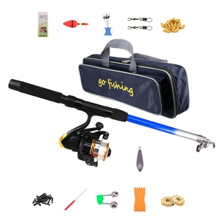 Fishing Rod Suit With Reel Fishing Bag Telescopic Fishing Rod Set  AccessoriS*