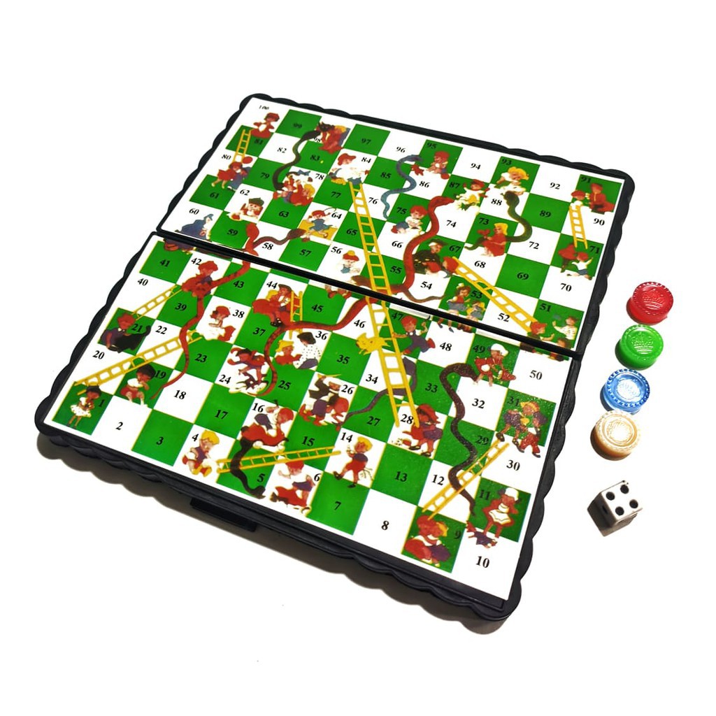 Snake and Ladder Classic Puzzle Board Game Traditional Family Game