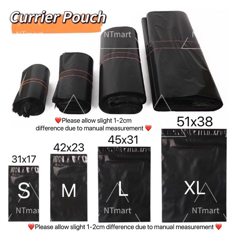 100pcs-black-courier-pouch-plain-pouch-express-pouch-parcel-pouch
