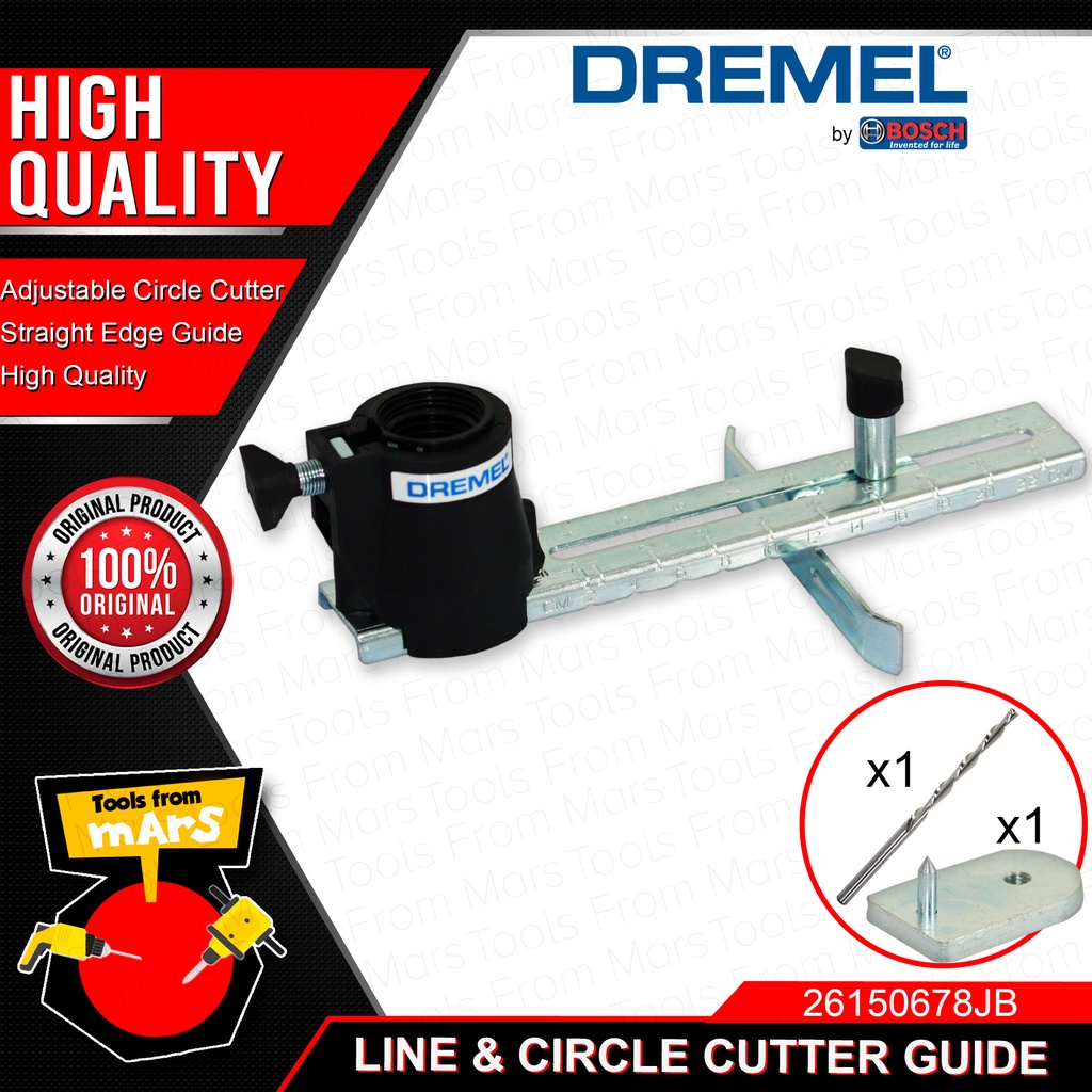 DREMEL ORIGINAL Circle Cutter And Straight Edge Guide 26150678JB •TOOLS FROM MARS• Shopee
