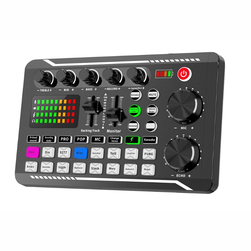 Audio Mixing Console Amplifier F998 Sound Card 3.5mm Microphone Sound ...