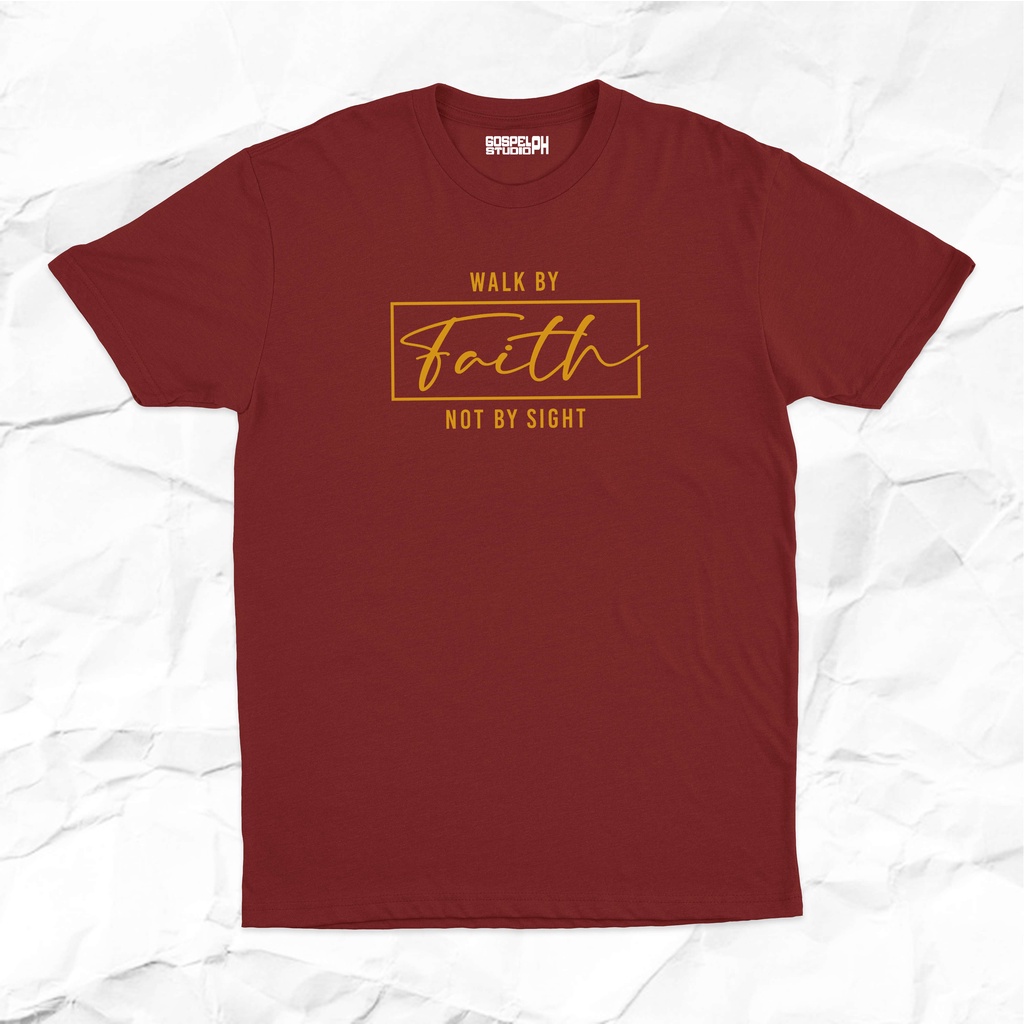 GSPH - Walk By Faith Bible Verse Shirt Christian Gospel Scriptures Tops ...