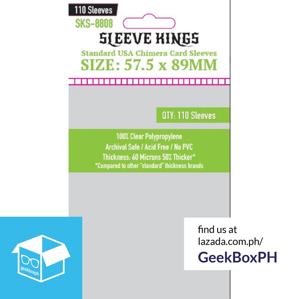 Premium 57.5x89mm Sleeve Kings Standard USA Chimera Card Sleeves 110