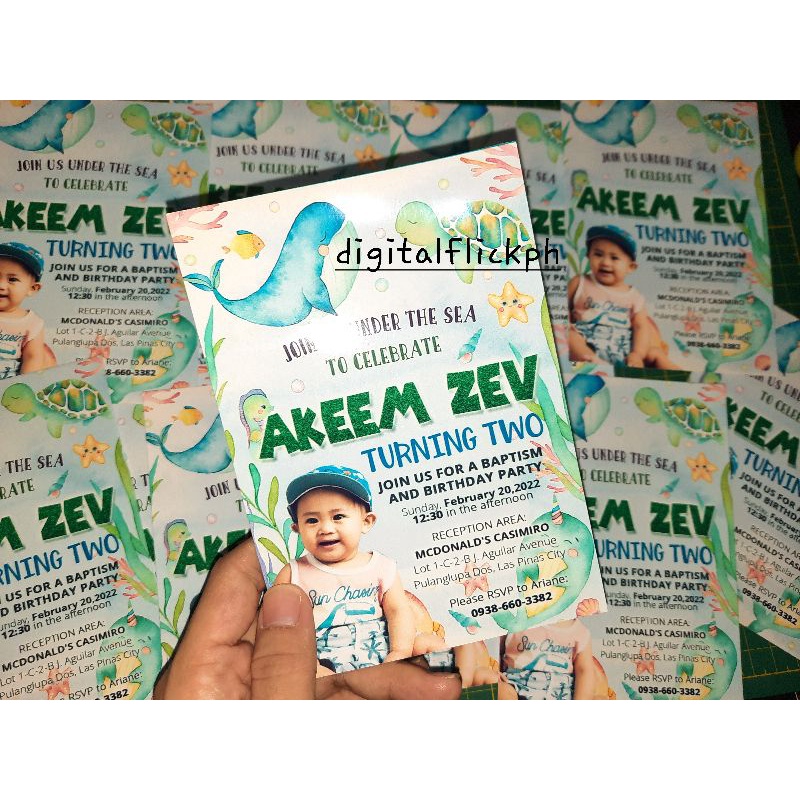 Personalize 4R Size Invitation Card with FREE Layout | Shopee Philippines