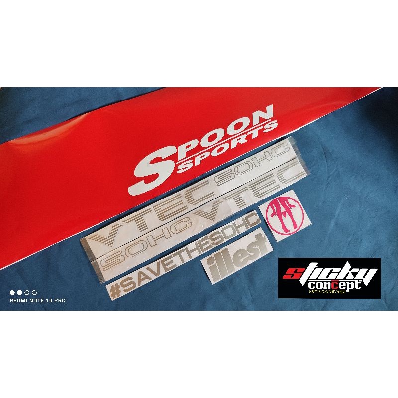 Spoon Windshield banner bundle red edition | Shopee Philippines