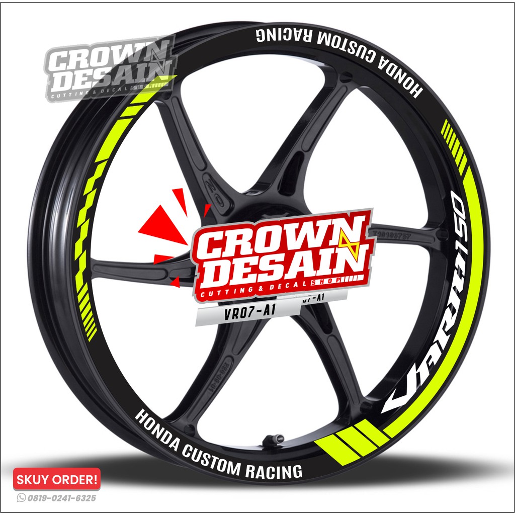 Sticker Rims - Sticker Cutting Rims Honda VARIO 150 - Code VR07 ...