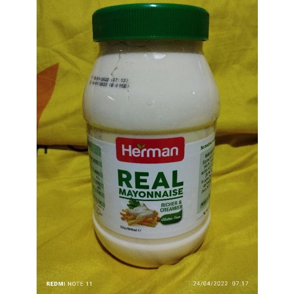 Herman Real Mayonnaise ( 946ml) Shopee Philippines