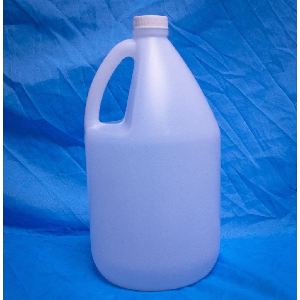 A049 Natural 3.785 Liter Capacity Round Bottom Container Side Handle ...