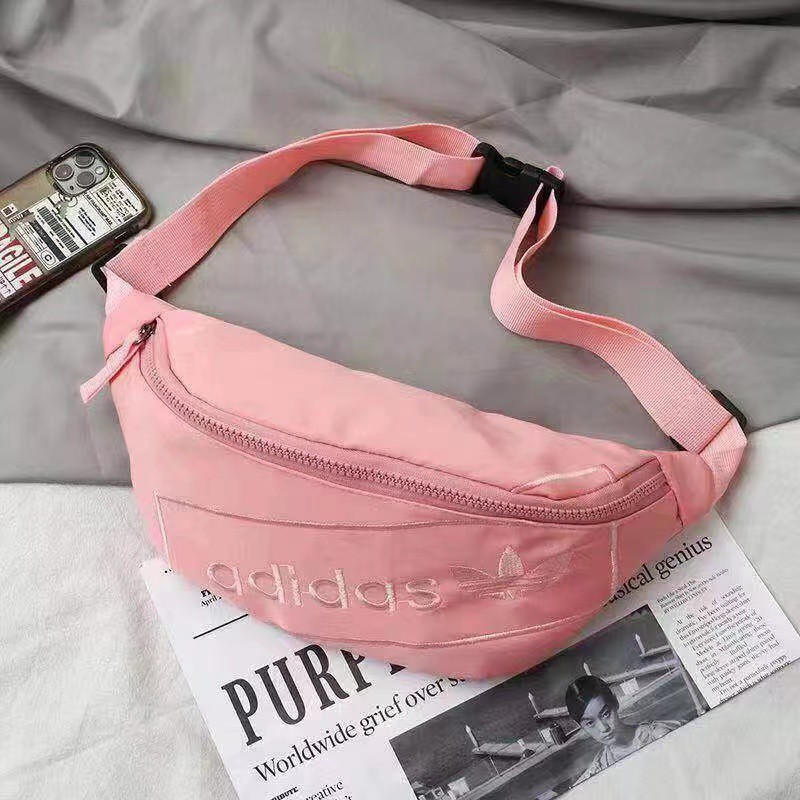 Adidas belt bag pink best sale