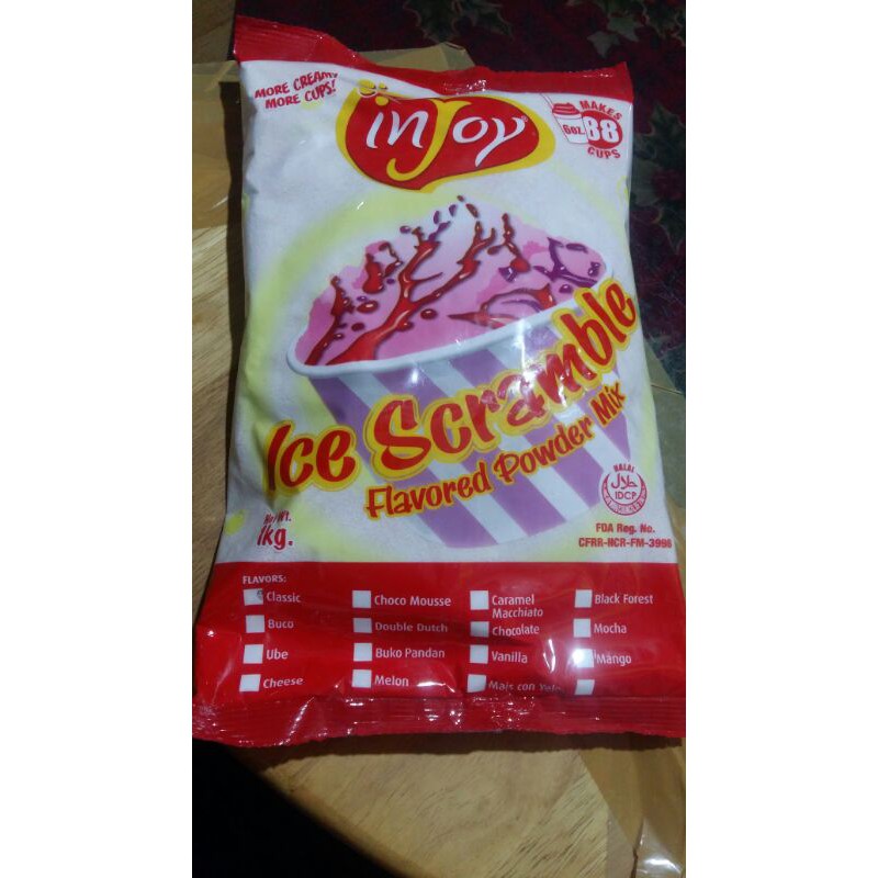 INJOY Ice Scramble Powder Mix 1kg (Classic) Shopee Philippines