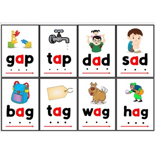 Laminated CVC WORDS Flashcards 30pcs | Shopee Philippines