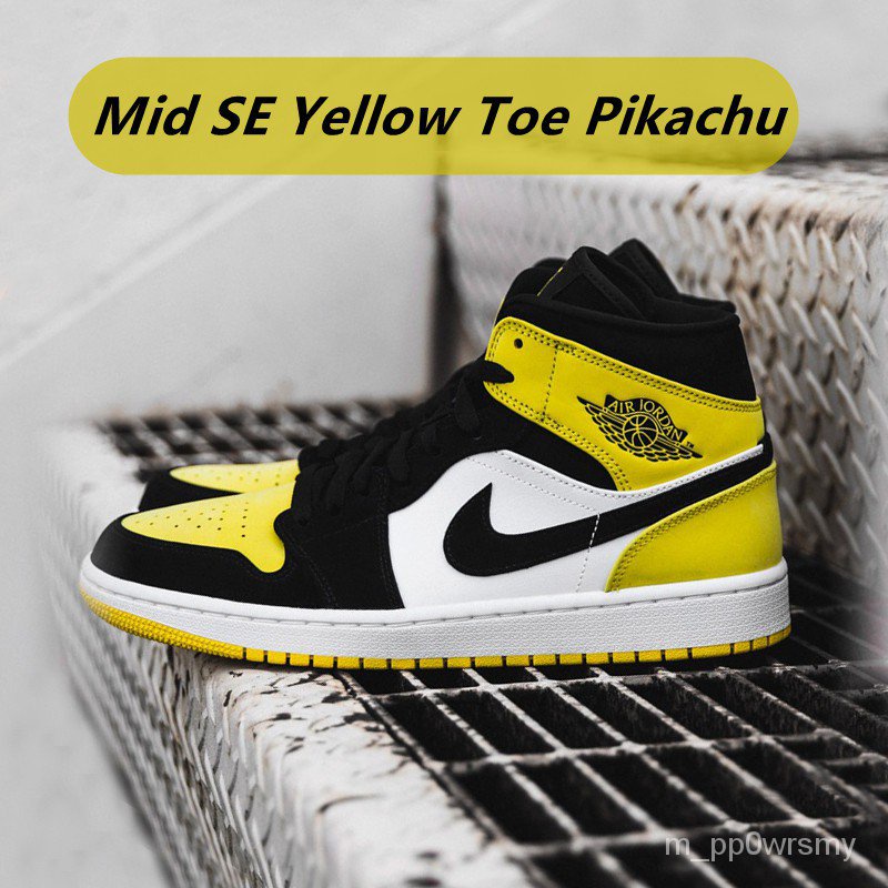 Jordan 1 mid se cheap yellow toe