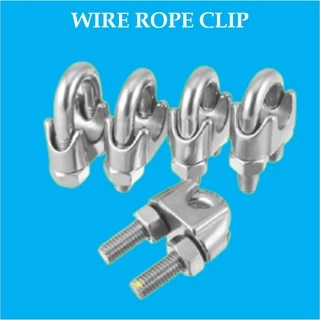 Healeved Winch Cable Clamp 20pcs Cable Clamp Cord Clip Cable Clip Clamp  Wire Clamp Stainless Cable Clip Metal Thimble Rope Clamp