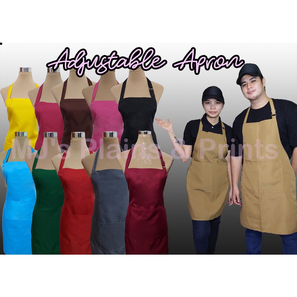 Apron -PLAIN ONLY (Adjustable/Printable - US Klopman) | Shopee Philippines