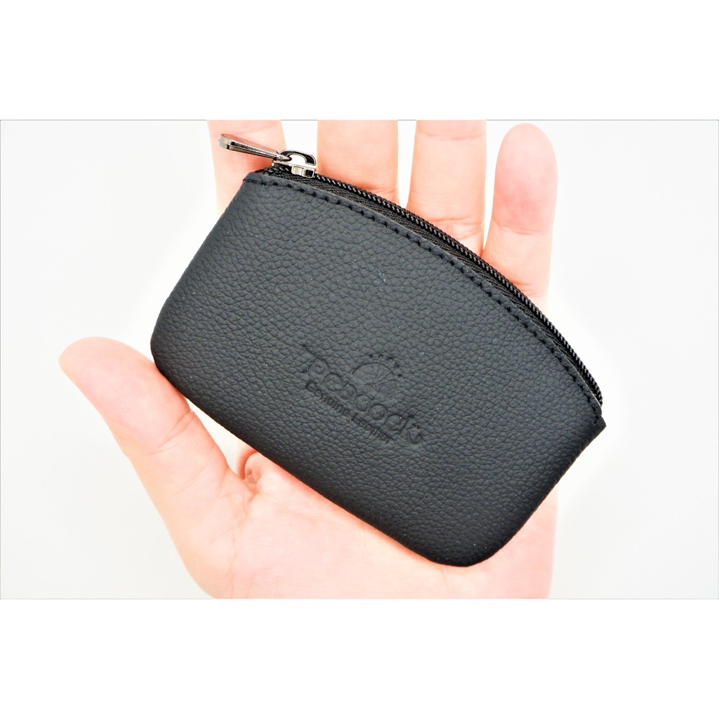 Black leather coin outlet wallet