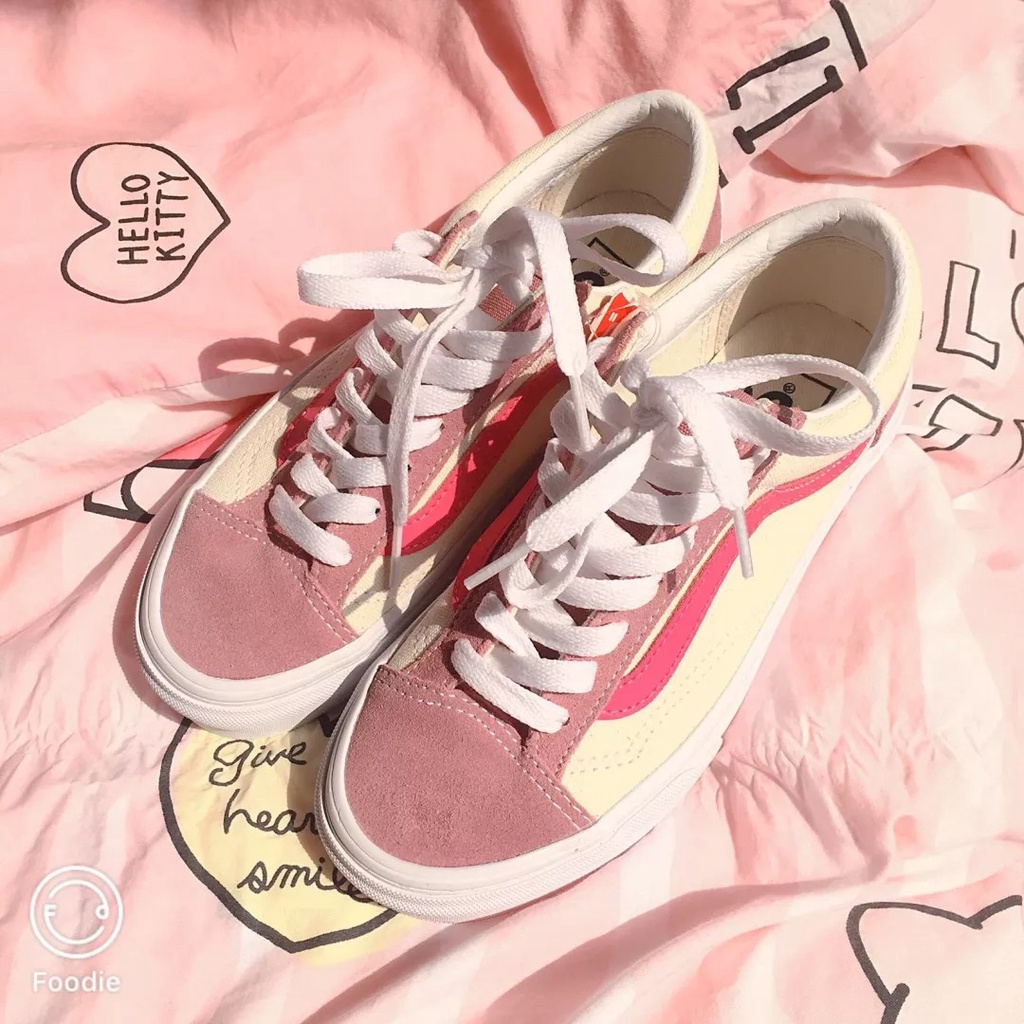 Pink vans clearance style